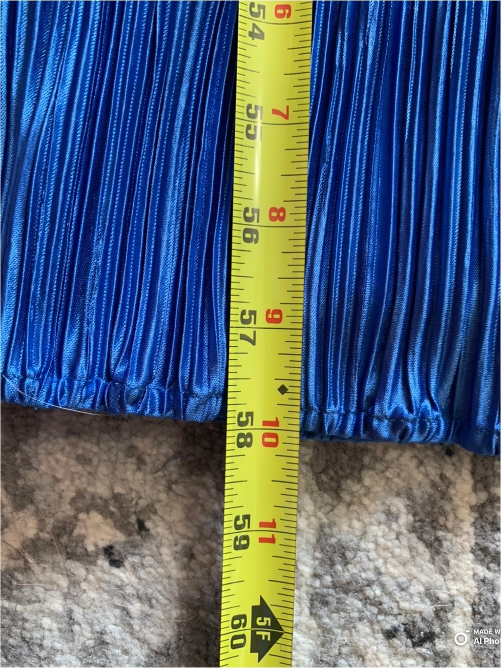Lulus Small Poised Performance Blue Plisse One-Shoulder Maxi Dress NWT Formal - Picture 17 of 17